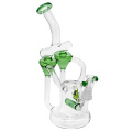 Glass Recycler Bubbler Smoking Pipes with Two Recycle Chambers (ES-GB-368)